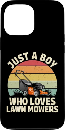 Vista 24 de just a boy who Loves Lawn mowers Funny Gardening Lover Art Case for iPhone 17