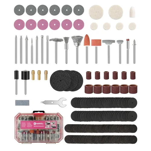 Vista 8 de HARDELL Accesorios para herramientas rotativas, 227 piezas, kit de accesorios de herramientas rotativas eléctricas, vástagos de 1/8 pulgadas