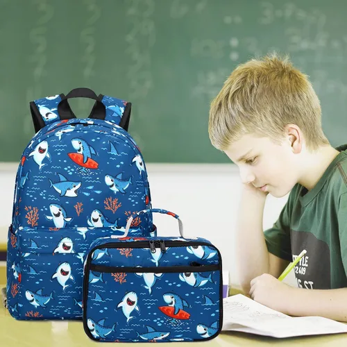 Vista 79 de CAMTOP - Conjunto de mochila y lonchera con estampados divertidos para niños de preescolar y primaria), Y0058-2