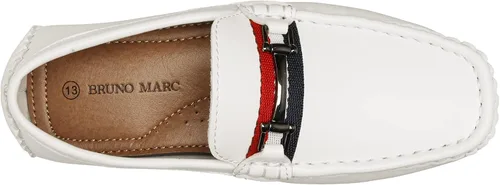 Vista 4 de Bruno Marc - Zapatos mocasines de vestir con cierre de velcro para niño