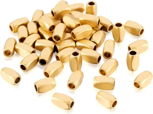 Vista 9 de Craftdady 100 cuentas redondas de latón macizo rellenas de oro de 14 quilates, cuentas pequeñas espaciadoras para pulseras, collares, suministros