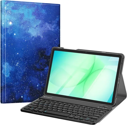 Vista 11 de FINTIE Funda con teclado para Samsung Galaxy Tab A11 Plus/A9 Plus 11'', color negro 3 ángulos de visión, teclado Bluetooth desmontable, batería