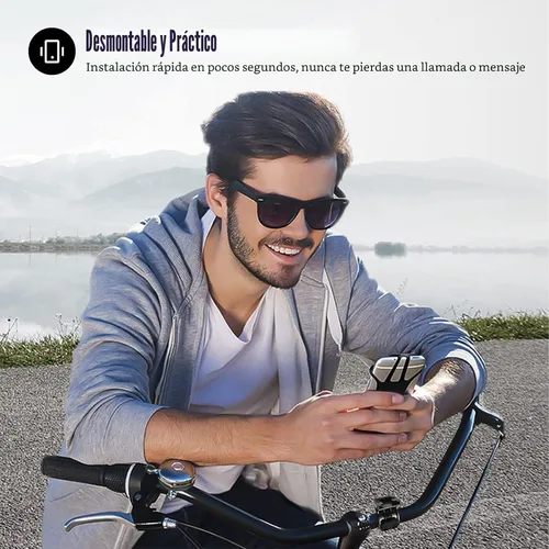 Vista 2 de Soporte Desmontable para Teléfono de Bicicleta, Soporte Universal para Teléfono Celular de Bicicleta y Motocicleta, Soporte para Teléfono