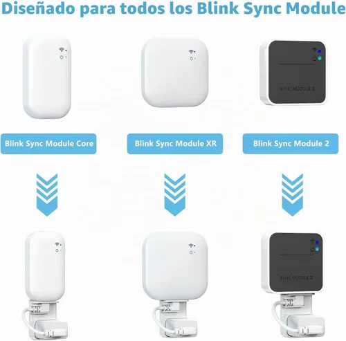 Vista 7 de Paquete de 3 soportes para cámara Blink para exteriores con ganchos Negro