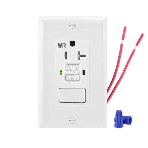 Vista 11 de Wengart Paquete de 2 interruptores de salida GFCI de 15 amperios, interruptor de circuito de falla a tierra de 125 V con interruptor basculante