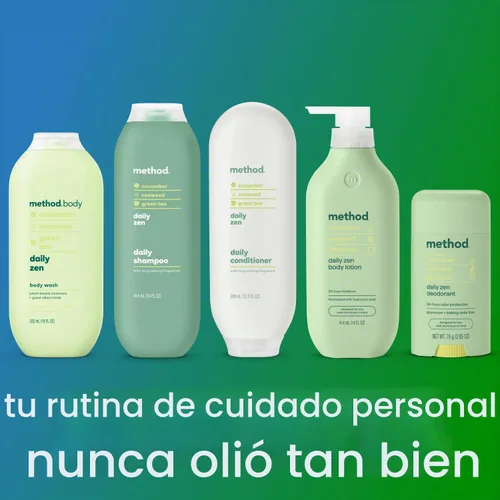 Vista 7 de Method Desodorante, Daily Zen, pepino, algas marinas + notas de té verde, protección contra olores las 24 horas, 2.65 onzas