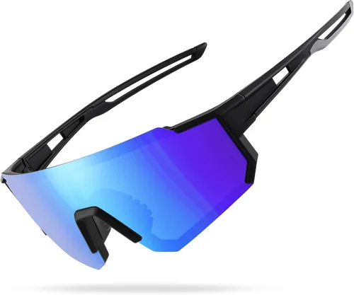 Vista 13 de Gafas de sol polarizadas deportivas para hombres y mujeres, gafas de sol para pesca, ciclismo, bicicleta de montaña, béisbol con protección UV