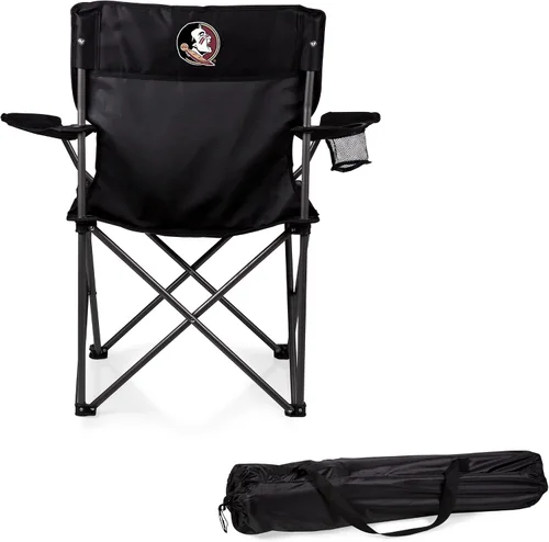 Vista 25 de PICNIC TIME NCAA PTZ - Silla de campamento, silla de picnic, silla de playa con bolsa de transporte (negro)
