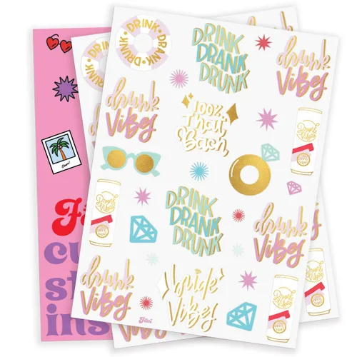 Vista 7 de xo, Fetti Bride Vibes - Tatuajes de despedida de soltera - 32 estilos de purpurina Decoración de fiesta de bach, regalo de dama de honor, regalo