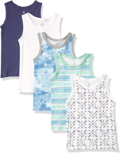 Vista 10 de HonestBaby Camisetas musculares sin mangas 100% algodón orgánico para bebés y niños pequeños, niñas
