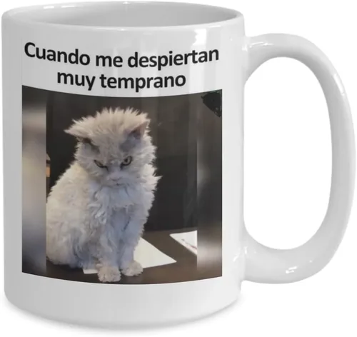 Vista 2 de CUANDO ME LEVANTAN TEMPRANO - Taza café, tazas para café divertidas, tazas de café personalizadas, taza de café inspiradoras, taza grande de cafe