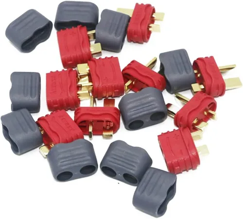 Vista 2 de Amass - 10 pares de conectores en T actualizados de la funda Deans Conector Deans Plug para piezas RC (10 pares de enchufe en T)