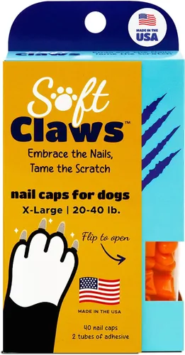 Vista 11 de Almohadillas blandas para uñas para perros con diseño antideslizante fabricadas en EE. UU. - 40 cubiertas de uñas para perros para una protección