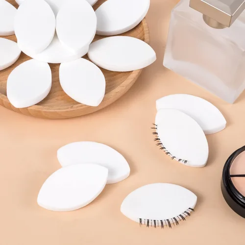 Vista 5 de OIIKI Esponja de práctica en forma de ojo – 10 esponjas de ejercicio de pestañas para principiantes – Suministros para extensiones de pestañas