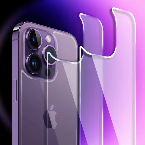 Vista 7 de Protector de pantalla trasera para iPhone 14 Pro Max (paquete de 2), iPhone 14 Pro Max, protector de vidrio trasero templado (6.7 pulgadas)