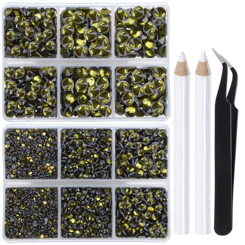 Vista 38 de LPBeads 10000 unidades de diamantes termoadhesivos SS6 amatista con parte trasera plana, gemas de diamantes de imitación de cristal redondas