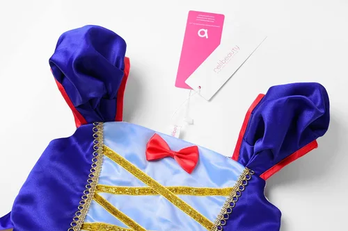 Vista 3 de ReliBeauty Disfraz de princesa sin espalda con cintura elástica para niñas