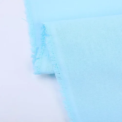Vista 3 de Tela de Algodón Azul Bebé para Coser de 59 Pulgadas de Ancho, Tela de Popelina de Algodón 100% Natural por Yarda, Material de Algodón Suave