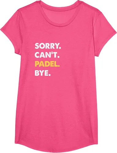 Vista 17 de Sorry Can't Padel Bye Funny Camiseta de Padel, Negro