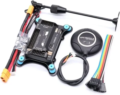Vista 6 de Accesorios para drones APM2.8 para controlador de vuelo Ardupilot + para M8N GPS brújula integrada + soporte GPS + amortiguador para cuadricóptero