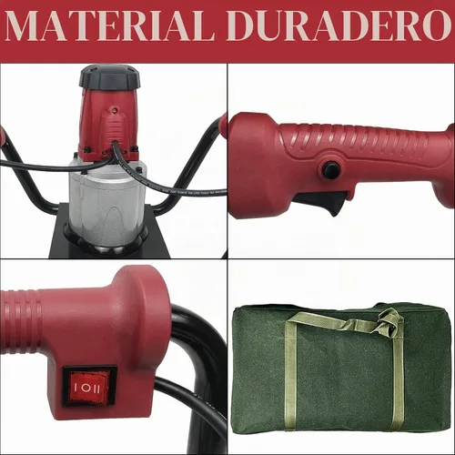 Vista 7 de Excavadora eléctrica del agujero del poste de 1500W con los pedazos del reverso, 2×6" y 2×4" Rojo