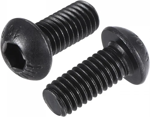 Vista 13 de uxcell Tornillos de cabeza de botón hexagonal M6x8mm Tornillos de acero de aleación 25pcs