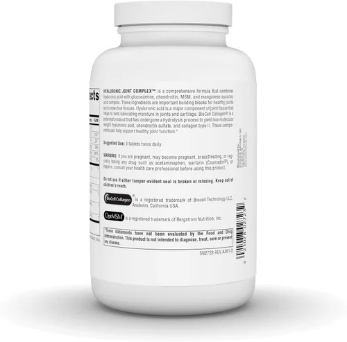 Vista 3 de Source Naturals Complejo articular hialurónico con glucosamina, condroitina y MSM Extra Strength - 240 Tabletas