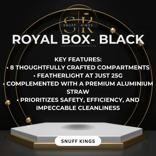 Vista 6 de Cartera Snuff - Royal Box Negro, negro mate, elegante y conveniente caja de múltiples compartimentos, Negro mate (matt black), Elegante