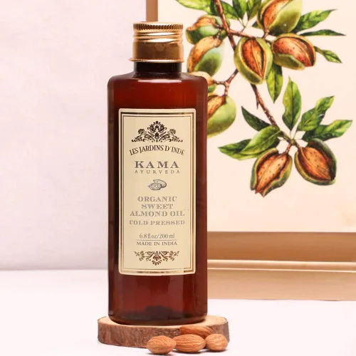 Vista 2 de Kama Ayurveda Aceite de Almendras Dulces Orgánico, 6.8 fl oz