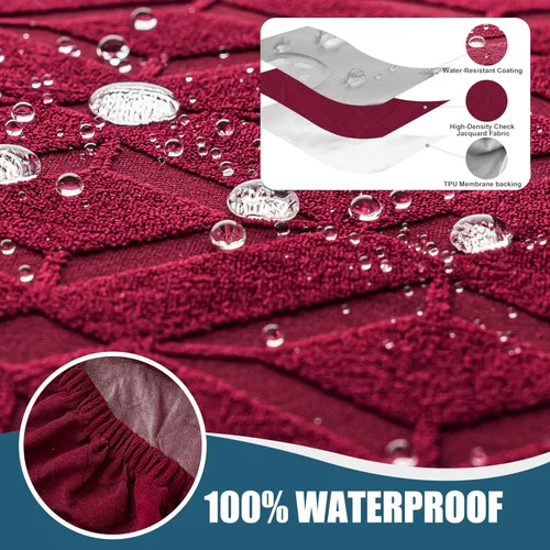 Vista 234 de Gennia Funda Impermeable para Silla Reclinable, Fundas Elásticas para Sofá Reclinable con Bolsillos, Fundas Lavables para Silla Reclinable Lazy Boy
