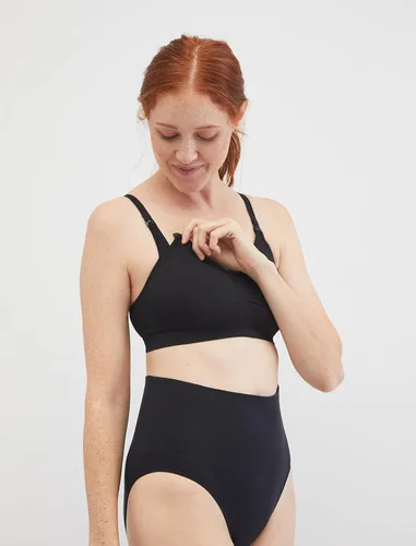 Vista 2 de Motherhood Maternity Brasier de lactancia sin costuras con clip para mujer, lavable a máquina, tallas S a 3X, disponibles en paquetes de 1 y 2
