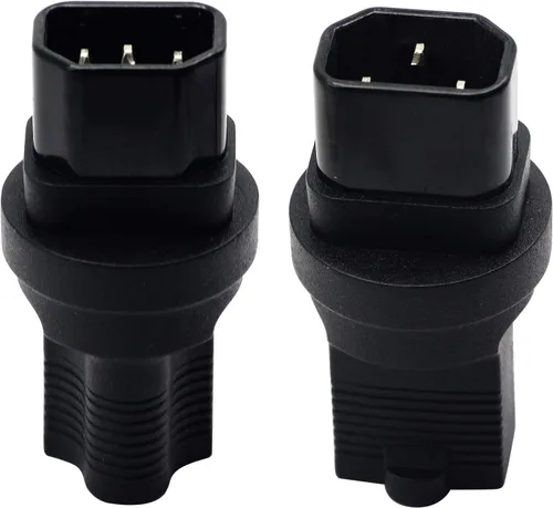 Vista 7 de Adaptador de corriente de enchufe de 3 clavijas USA C14 a NEMA 5-15R para adaptador de corriente de computadora estándar 15A/125V (IG-320)