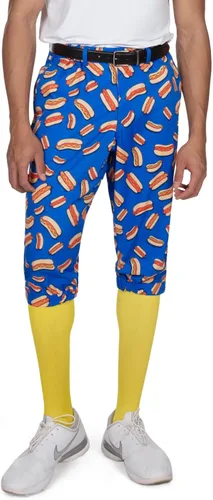 Vista 11 de Tipsy Elves Pantalones de golf para hombre, calcetines a juego incluidos, pantalones deportivos para hombre con diseños que cambian el juego