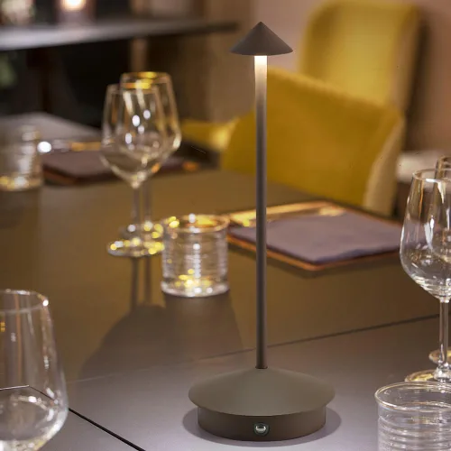 Vista 7 de Paquete de 2 lámparas de mesa inalámbricas recargables LED, portátiles de exterior, 5000 mAh, operadas con batería, luz de mesa con control táctil