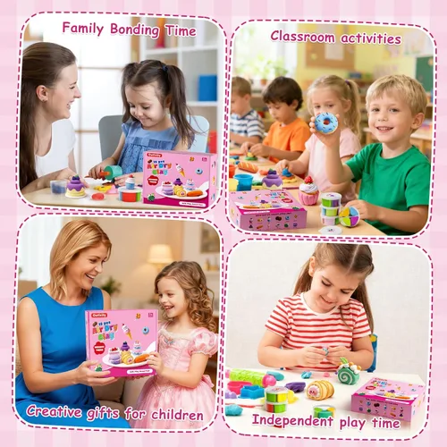 Vista 7 de Kit de arcilla seca al aire para niños, 12 manualidades modelado de arcilla mágica, kits de arcilla con herramientas de escultura y tutoriales