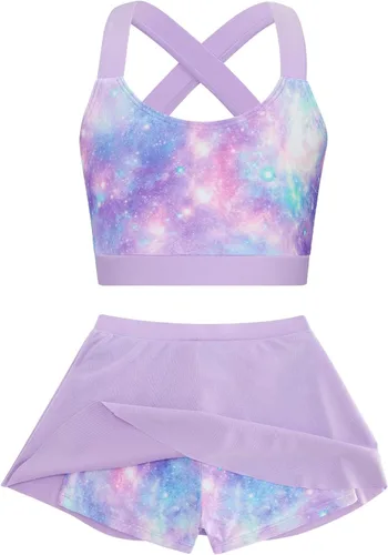 Vista 3 de Traje de baño para niñas de 2 piezas con pantalones cortos con Alania Floral