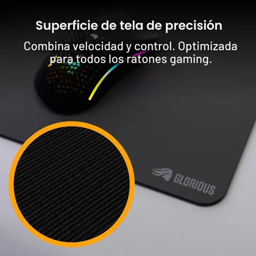 Vista 3 de GLORIOUS - Alfombrilla de mouse para juegos GMP 2-3XL, a prueba de derrames, optimizada para sensores de juegos, superficie equilibrada para Negro