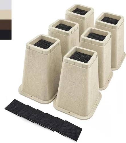 Vista 30 de ANNKUT Elevadores de cama resistentes de 6 pulgadas, elevadores de muebles para escritorio, silla, mesa o sofá, elevadores de sofá, soporta hasta