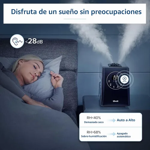 Vista 5 de Levoit LV600HH 6L Warm&Cool Mist Humidifier for Bedroom Large Room Home Negro