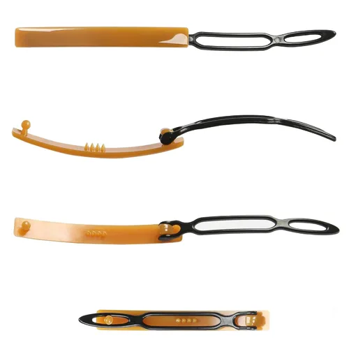 Vista 4 de Juego de 12 pasadores de pelo para mujeres y niñas, pinzas para cabello grueso y fino, accesorios para el cabello no metálicos, agarre