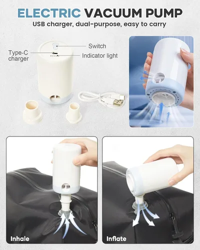 Vista 4 de BOXSAM Mochila de viaje al vacío con bomba para mujer, artículos personales, mochilas de transporte, a10-, Estándar, Viajes