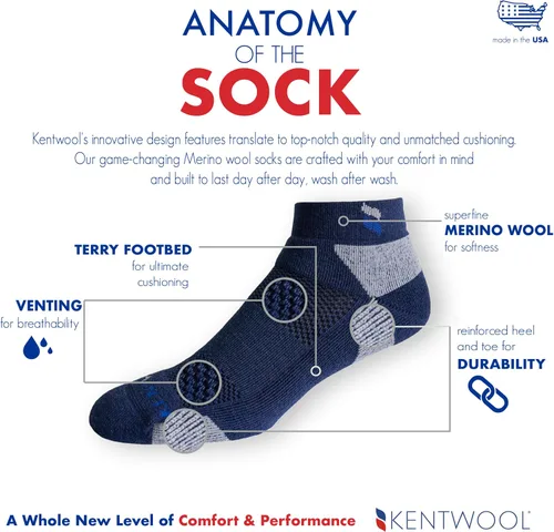 Vista 4 de KENTWOOL Calcetines bajos clásicos para hombre