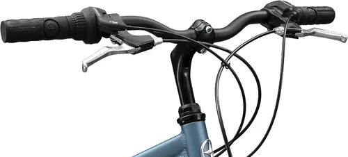 Vista 4 de Schwinn Network 1 Bicicleta híbrida, Bicicleta de 700c para hombres y mujeres, Bicicleta híbrida de 21 velocidades, marco de aluminio, horquilla