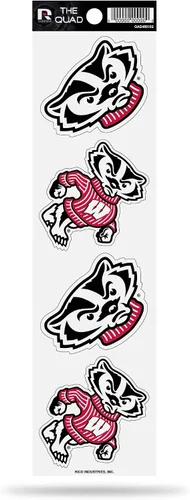 Vista 64 de Rico NCAA Quad calcomanía, Rojo