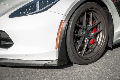 Vista 10 de Sustitución para Corvette C7 2014-2019 Z06 Estilo Etapa 3 Parachoques Frontal Inferior Divisor Lateral con Aleta
