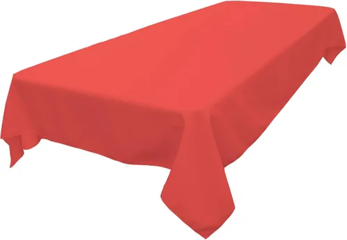 Vista 124 de LA Linen Mantel rectangular lavable de popelín de poliéster, resistente a las manchas y a las arrugas, cubierta de mesa 60x84, mantel de tela