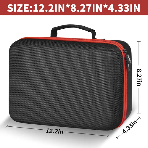 Vista 8 de Estuche rígido de almacenamiento para taladro DEWALT, amoladora angular, para inflador de neumáticos AstroAI y más, funda de transporte EVA de 12 x