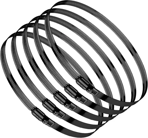 Vista 14 de BOTTEN 15 piezas Abrazadera de manguera negra, 1-1/3" - 2-1/4" (33-57mm) Abrazaderas de manguera de acero inoxidable 304, juego de surtido
