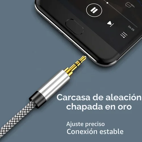 Vista 4 de Cable de audio de 3.5 mm a 2 RCA, adaptador auxiliar, cable divisor estéreo AUX, cable RCA en Y para smartphone, altavoces, tableta, televisión HD
