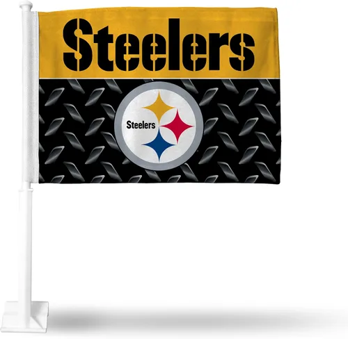 Vista 34 de Rico Industries NFL Double Sided Car Flag - 16" x 19" - Strong Pole That Hooks onto Car/Truck/Automobile